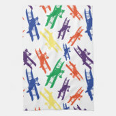  vliegtuigpatroon voor primaire kleuren theedoek (Verticaal)