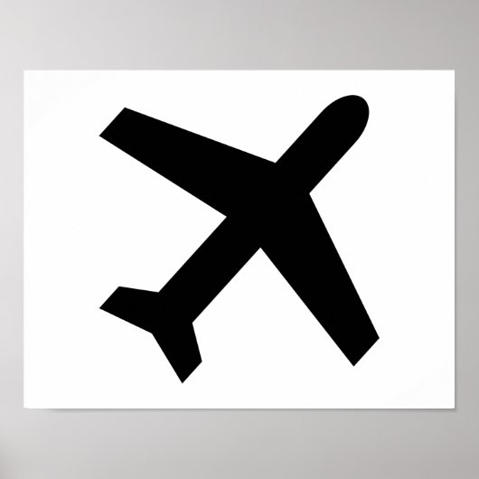 Vliegtuigpictogram Poster (Voorkant)