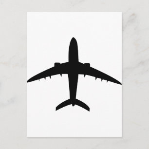 vliegtuigpictogram vliegtuig briefkaart