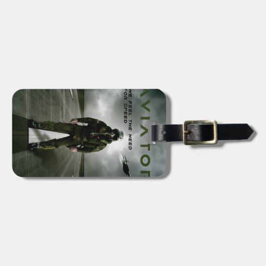 Vliegtuigpiloot Bagagelabel (Voorkant horizontaal)