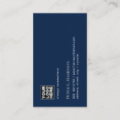 Vliegtuigpiloot Blauw Modern verticaal Visitekaartje (Achterkant)