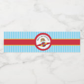 Vliegtuigpiloot - Gepersonaliseerde jongen Birthda Waterfles Etiket (Enkel label)