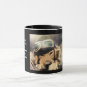 Vliegtuigpiloot Golden Retriever Mok (Midden)