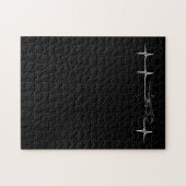 Vliegtuigpiloot — hartslag legpuzzel (Horizontaal)