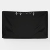 Vliegtuigpiloot — hartslag spandoek (Horizontaal)