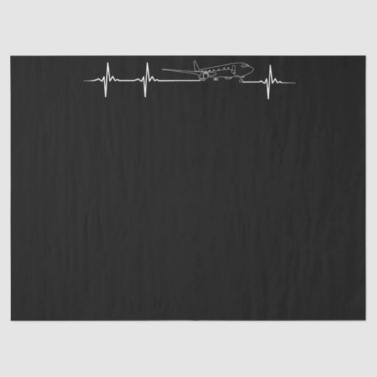 Vliegtuigpiloot — hartslag tissuepapier (Voorkant)