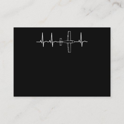 Vliegtuigpiloot: Heartbeat-vliegcadeau Visitekaartje (Voorkant)