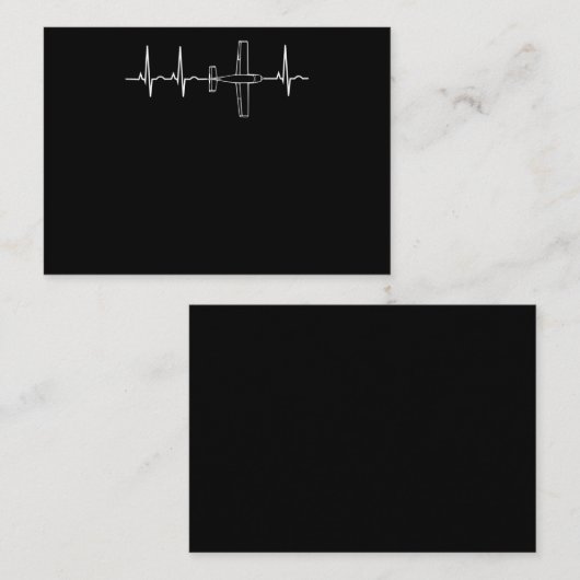 Vliegtuigpiloot: Heartbeat-vliegcadeau Visitekaartje (Voorkant / Achterkant)