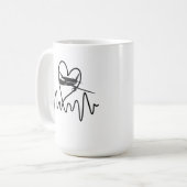 Vliegtuigpiloot: Heartbeat-vliegkoffie-Mok Koffiemok (Voorkant links)