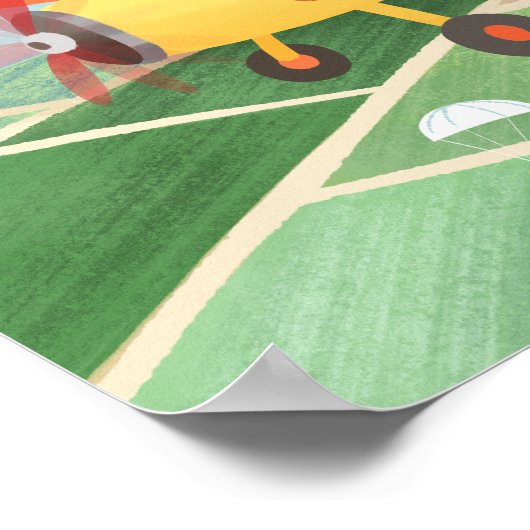 Vliegtuigpiloot Honden Art Print (Hoek)