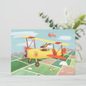 Vliegtuigpiloot honden DIY Blank Kaart (Staand voorkant)