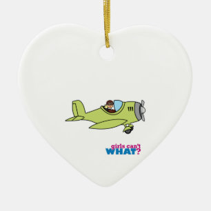 Vliegtuigpiloot Keramisch Ornament