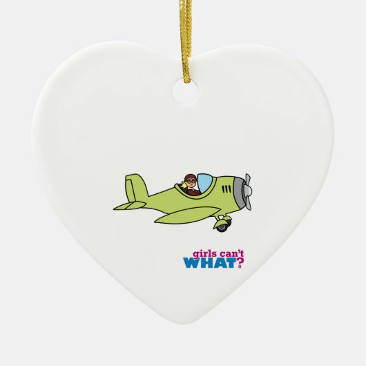 Vliegtuigpiloot Keramisch Ornament (Voorkant)