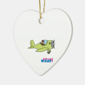 Vliegtuigpiloot Keramisch Ornament (Links)