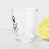 Vliegtuigpiloot met hartslag vliegen shot glas (Rechts)