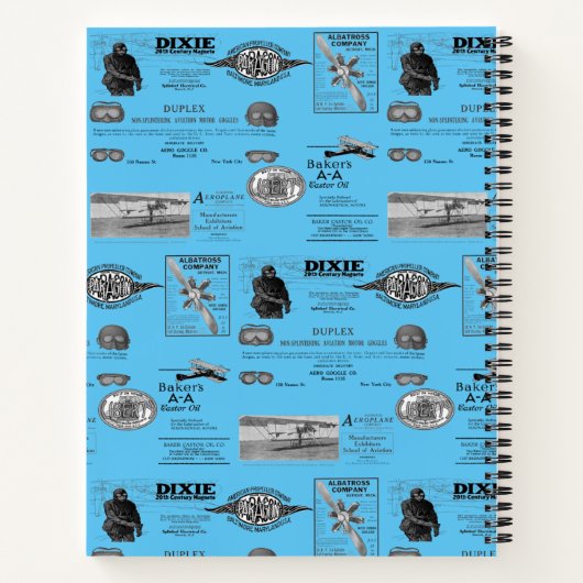  vliegtuigpiloot notitieboek (Achterkant)