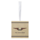 Vliegtuigpiloot op oud papier decoratie (Rechts)