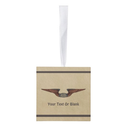 Vliegtuigpiloot op oud papier decoratie (Rechts)