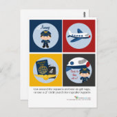 Vliegtuigpiloot Party Cupcake Toppers Briefkaart (Voorkant / Achterkant)