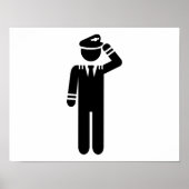 Vliegtuigpiloot Poster (Voorkant)