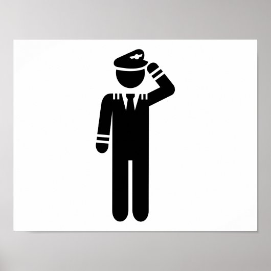 Vliegtuigpiloot Poster (Voorkant)