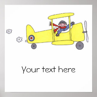 Vliegtuigpiloot Poster