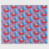 Vliegtuigpiloot: Santa Prettige feestdagen Cadeaupapier (Vlak)