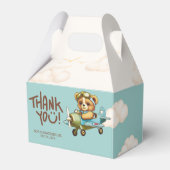 Vliegtuigpiloot Schattige Teddybeer Dank u Bedankdoosjes (Achterkant)