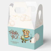 Vliegtuigpiloot Schattige Teddybeer Dank u Bedankdoosjes (Geopend)