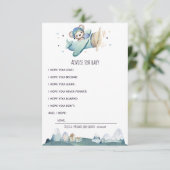 Vliegtuigpiloot Teddy Bear Advice for Baby Informatiekaartje (Staand voorkant)