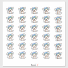 Vliegtuigpiloot Teddy Bear Envelope Close 1,5" Sticker