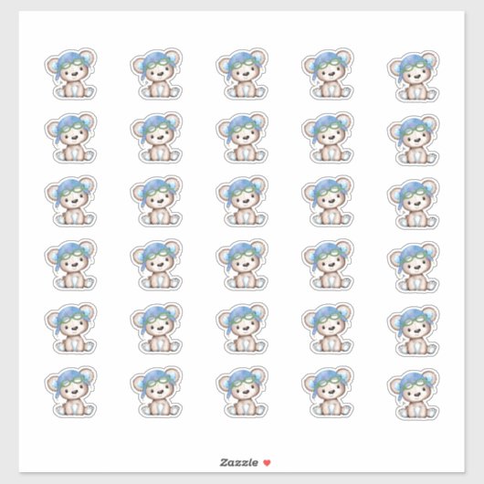 Vliegtuigpiloot Teddy Bear Envelope Close 1,5" Sticker (Vel)