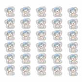 Vliegtuigpiloot Teddy Bear Envelope Close 1,5" Sticker (Voorkant)