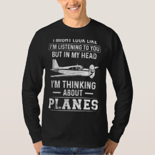 Vliegtuigpiloot Vintage Ik kan er lijken op dat ik T-shirt