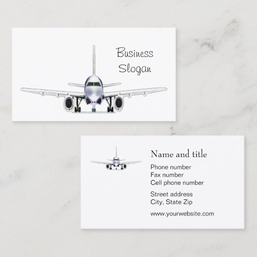 Vliegtuigpiloot Visitekaartje (Voorkant / Achterkant)