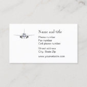 Vliegtuigpiloot Visitekaartje (Achterkant)