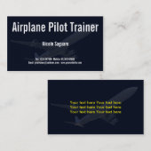 Vliegtuigpiloot Visitekaartje (Voorkant / Achterkant)