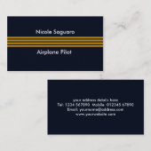 Vliegtuigpiloot Visitekaartje (Voorkant / Achterkant)