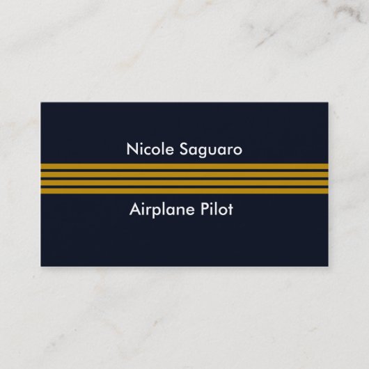 Vliegtuigpiloot Visitekaartje (Voorkant)