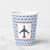 Vliegtuigpiloot voor het vliegtuig papieren bekers (Voorkant)