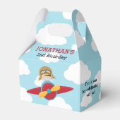 Vliegtuigpiloot voor motoren (blauw en rood) bedankdoosjes (Achterkant)