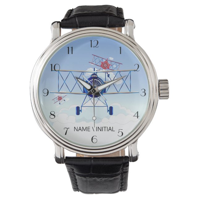  vliegtuigpiloot voor vliegtuigpiloten horloge (Voorkant)