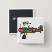  vliegtuigpinnen vierkante button 5,1 cm (Voorkant /achterkant)