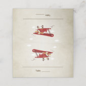 Vliegtuigplaatskaart  Retro Vliegtuigdouche Plaatskaartje (Buitenkant ongevouwen)