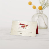 Vliegtuigplaatskaart  Retro Vliegtuigdouche Plaatskaartje (Achterkant)