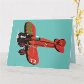  VLIEGTUIGPLANE BIRTHDAAGKAARTEN KAART (Gele Bloem)