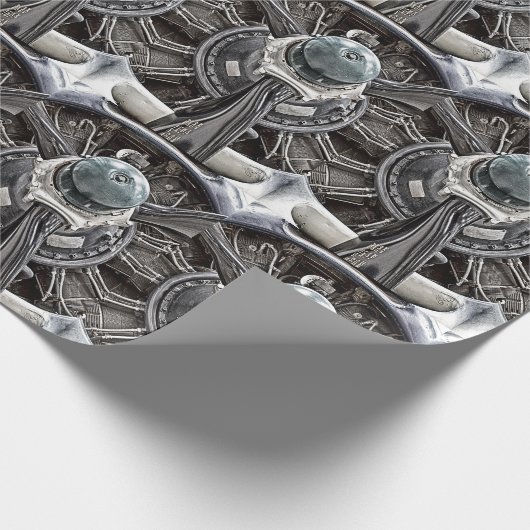  vliegtuigpropeller cadeaupapier (Hoek)