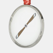 vliegtuigpropeller metalen ornament (Links)