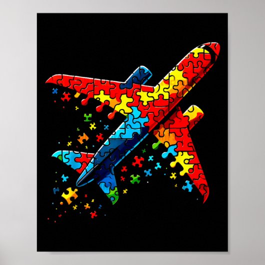 Vliegtuigpuzzel Horrorpuzzel Kinderen Peuter Jonge Poster (Voorkant)
