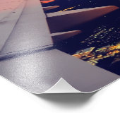 Vliegtuigraam Sunrise horizon Aviation Foto Afdruk (Hoek)